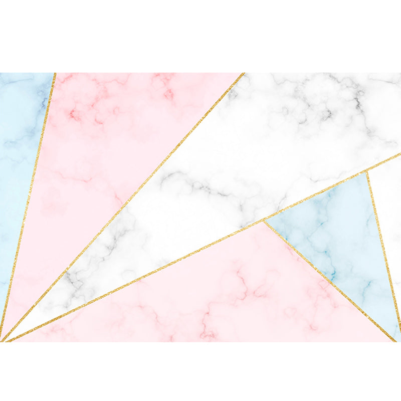 White Tone Abstract Lines Printed Rug Polyester Antique Carpet Stain Resistant Rug for Living Room