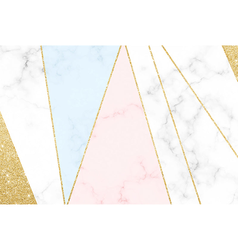 White Tone Abstract Lines Printed Rug Polyester Antique Carpet Stain Resistant Rug for Living Room