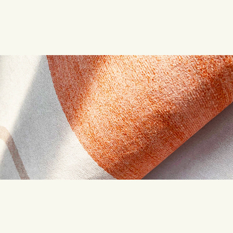 White Tone Abstract Lines Printed Rug Polyester Antique Carpet Stain Resistant Rug for Living Room