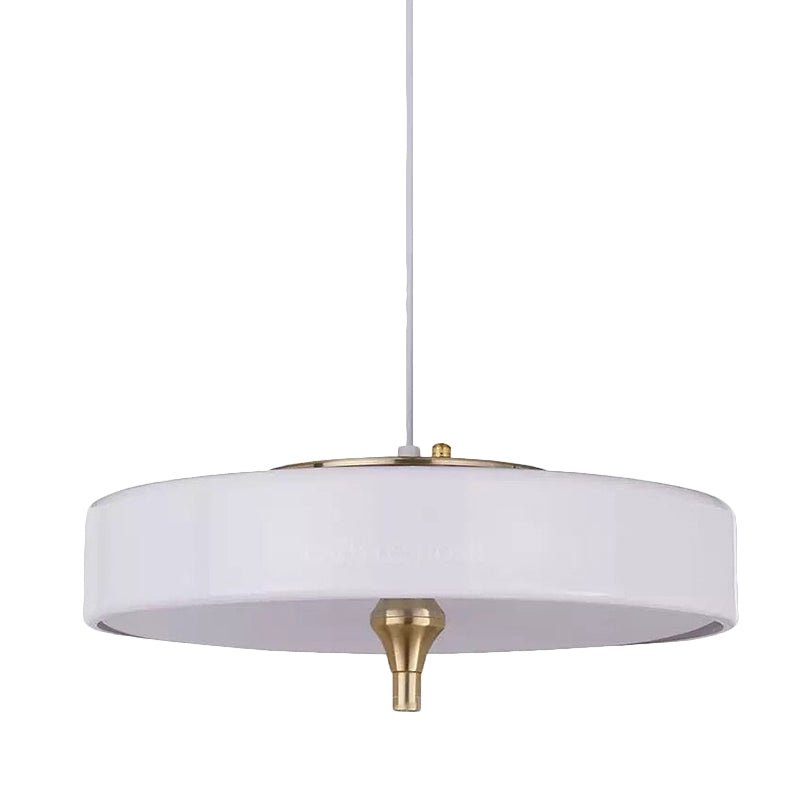 Moderno lampadario a tamburo blu chiaro/bianco/nero in metallo 3 luci sala da pranzo lampada appesa
