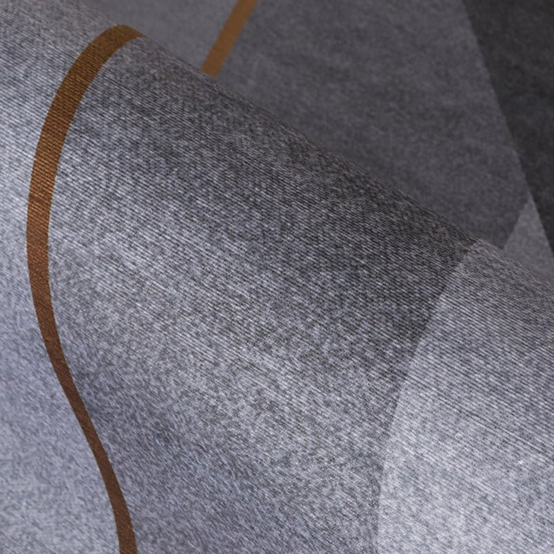 Grauer, minimalistischer Teppich, Polyester-Aquarell-Teppich, blühender Teppich, rutschfeste Rückseite, Innenteppich für Wohnzimmer