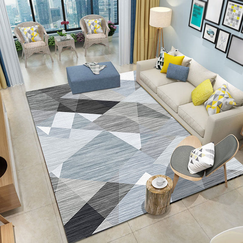 Brown Tone Contemporary Area Carpet Polyester Harlequin Print Indoor Rug Anti-Slip Backing Carpet for Living Room