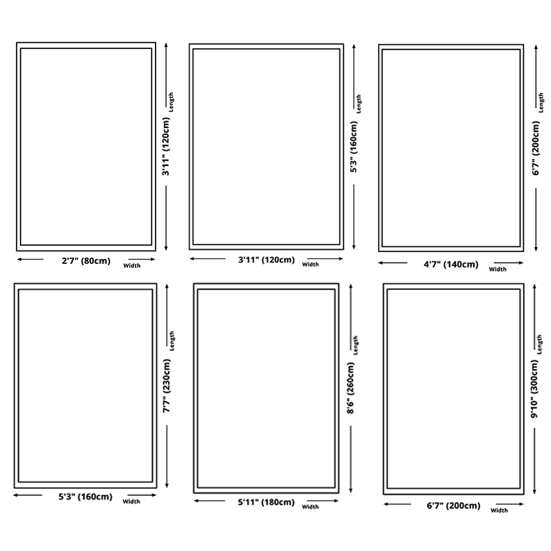 Multicolor Simple Area Carpet Polyester Geometric Pattern Indoor Rug Anti-Slip Backing Carpet for Living Room