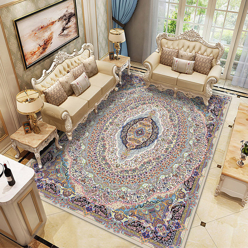 Dekorative Victoria Indoor Teppich zurückgewonnene florale gedruckte Gegend Teppich Polyester Flecken widerstandsfähiger Teppich für Wohnzimmer