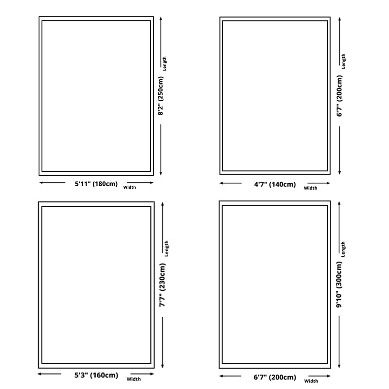 Multicola Simplicity Area Teppich Polyester Dreieck in Innenteppich Anti-Rutsch-Rückschlag Teppich für Wohnzimmer