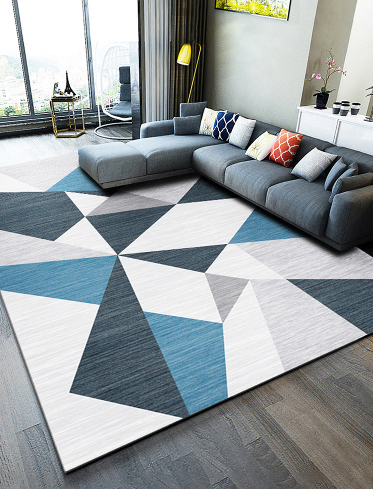 Multicola Simplicity Area Teppich Polyester Dreieck in Innenteppich Anti-Rutsch-Rückschlag Teppich für Wohnzimmer