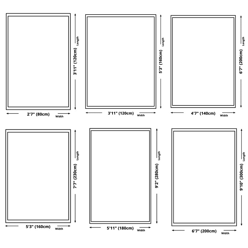 Simple Color Mixed Modern Rug Polyester Triangle Pattern Area Rug Non-Slip Backing Carpet for Living Room