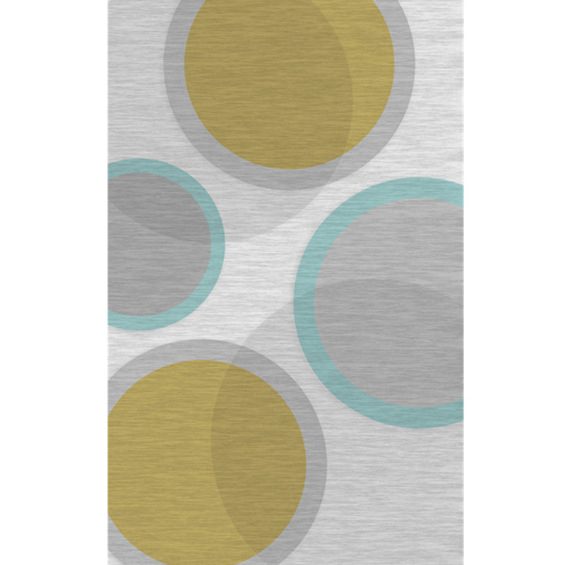 Simple Color Mixed Modern Rug Polyester Triangle Pattern Area Rug Non-Slip Backing Carpet for Living Room