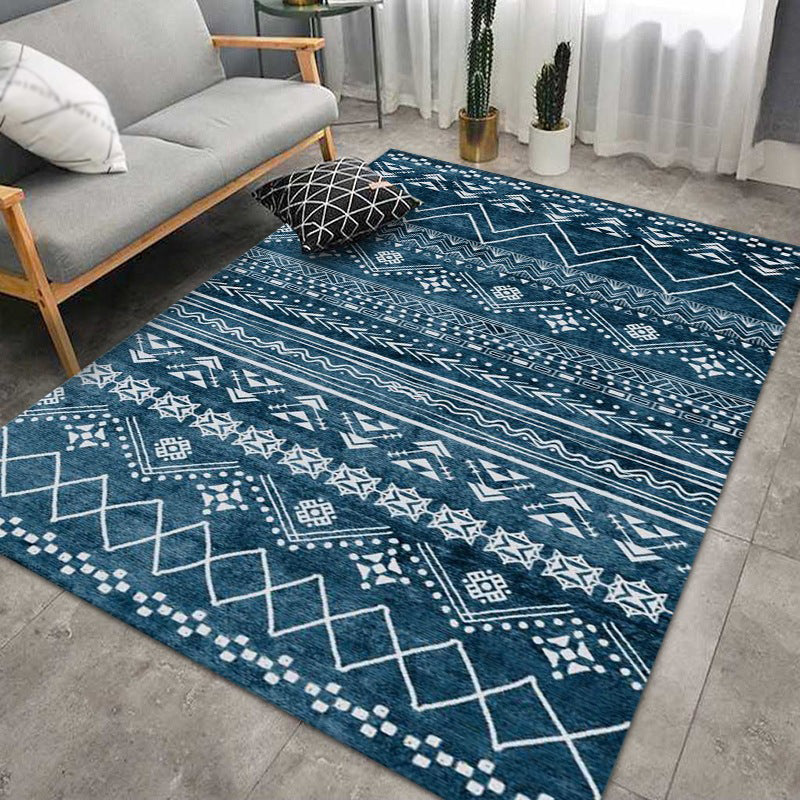Tapis Boho-Chic classique Olden Tribal Pattern Area Area Polyester Polyester Anti slip Backing tapis pour décoration domestique