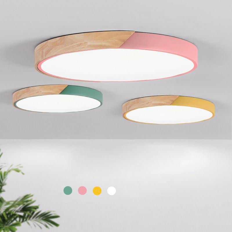 Round Flushmount Lights Modern Simplicity Acrylic Ceiling Mounted Fixture for Bedroom