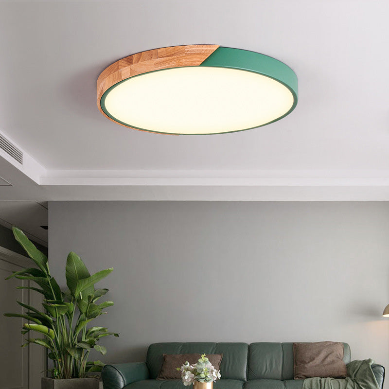 Round Flushmount Lights Modern Simplicity Acrylic Ceiling Mounted Fixture for Bedroom
