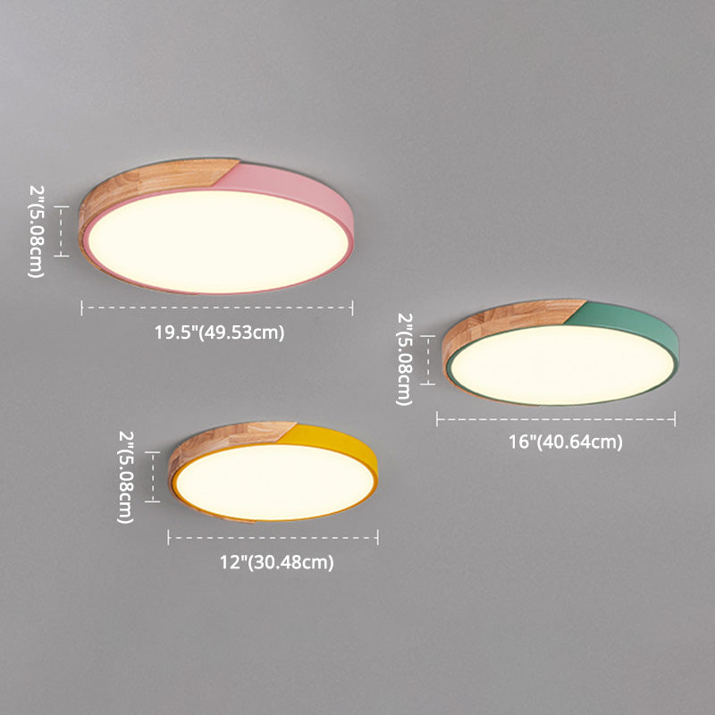 Round Flushmount Lights Modern Simplicity Acrylic Ceiling Mounted Fixture for Bedroom