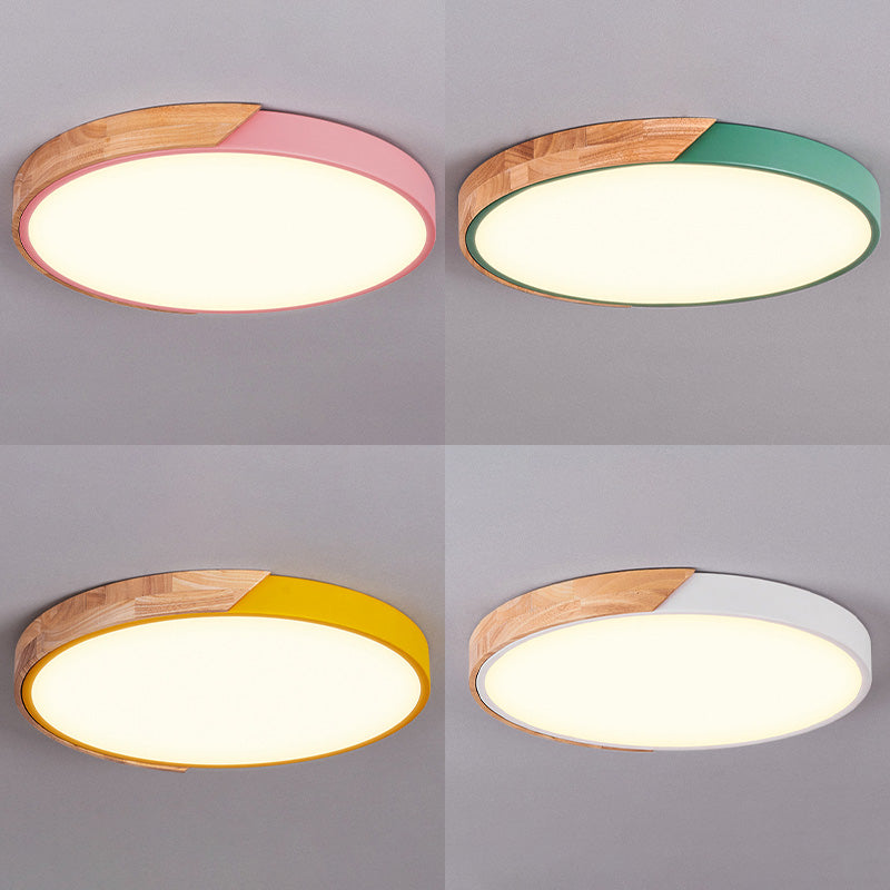 Round Flushmount Lights Modern Simplicity Acrylic Ceiling Mounted Fixture for Bedroom