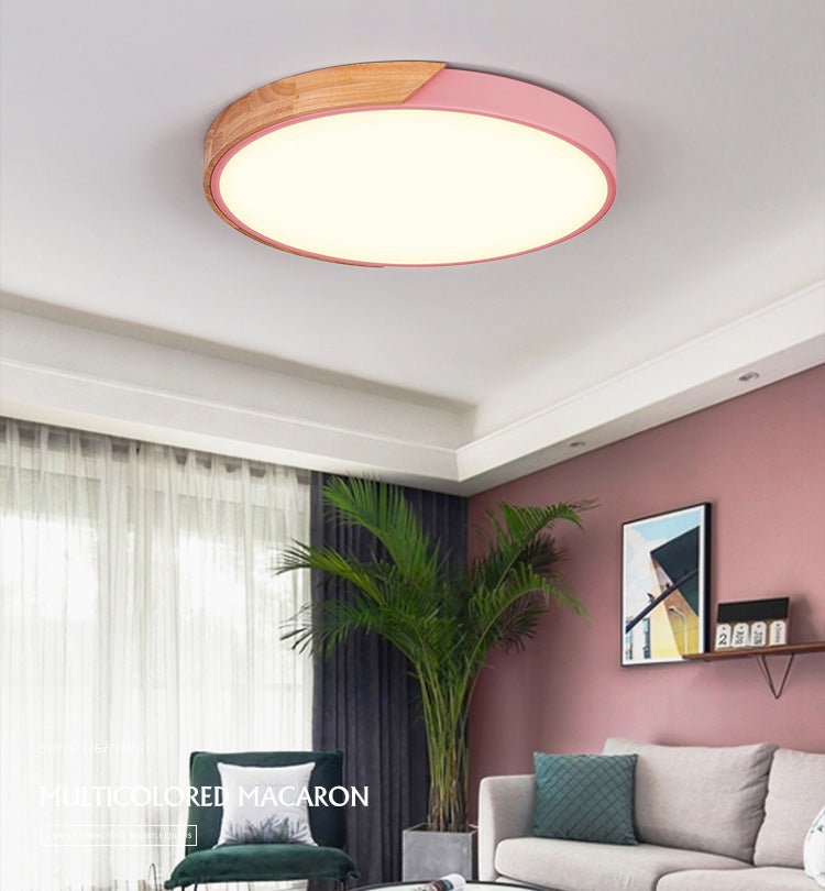 Round Flushmount Lights Modern Simplicity Acrylic Ceiling Mounted Fixture for Bedroom