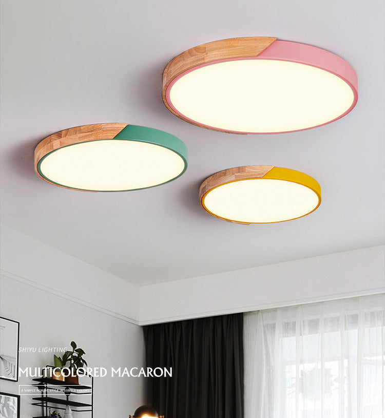 Round Flushmount Lights Modern Simplicity Acrylic Ceiling Mounted Fixture for Bedroom