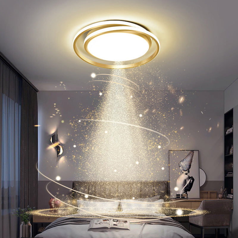 Circle Ring Flush Light Fixtures Modern Simplicity Acrylic Ceiling Light Fixture for Bedroom