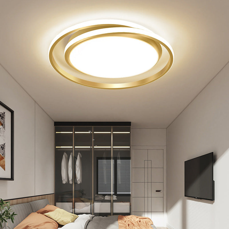 Circle Ring Flush Light Fixtures Modern Simplicity Acrylic Ceiling Light Fixture for Bedroom