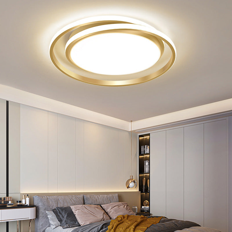Circle Ring Flush Light Fixtures Modern Simplicity Acrylic Ceiling Light Fixture for Bedroom