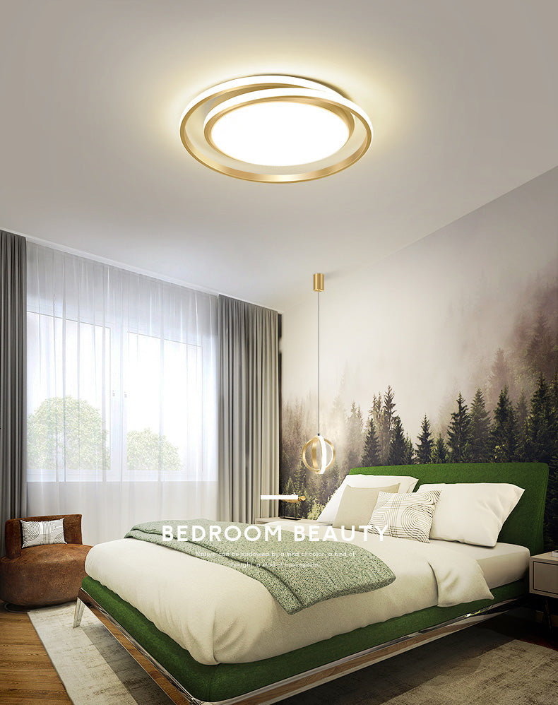 Circle Ring Flush Light Fixtures Modern Simplicity Acrylic Ceiling Light Fixture for Bedroom