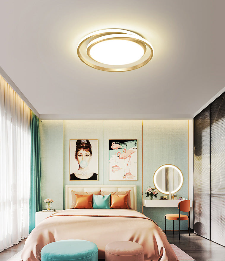 Circle Ring Flush Light Fixtures Modern Simplicity Acrylic Ceiling Light Fixture for Bedroom