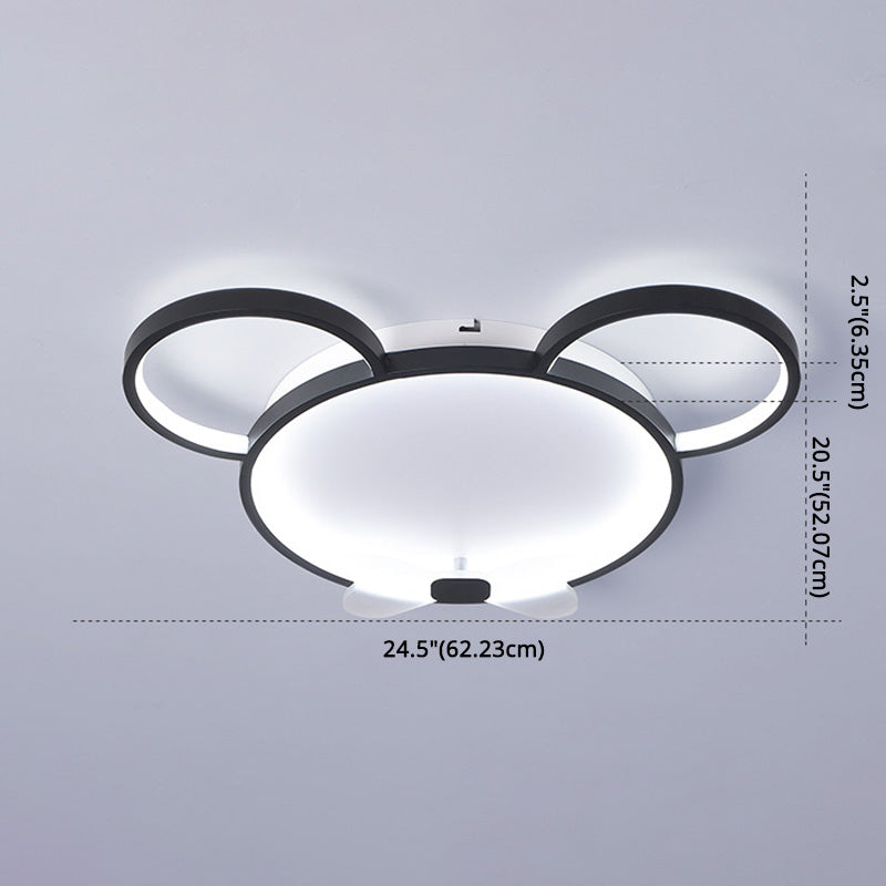 Mouse Flush Mount Ceiling Light Kids Acrylic Ceiling Flush Mount for Children Bedroom