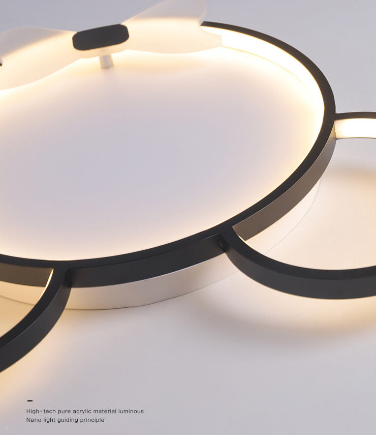 Mouse Flush Mount Ceiling Light Kids Acrylic Ceiling Flush Mount for Children Bedroom