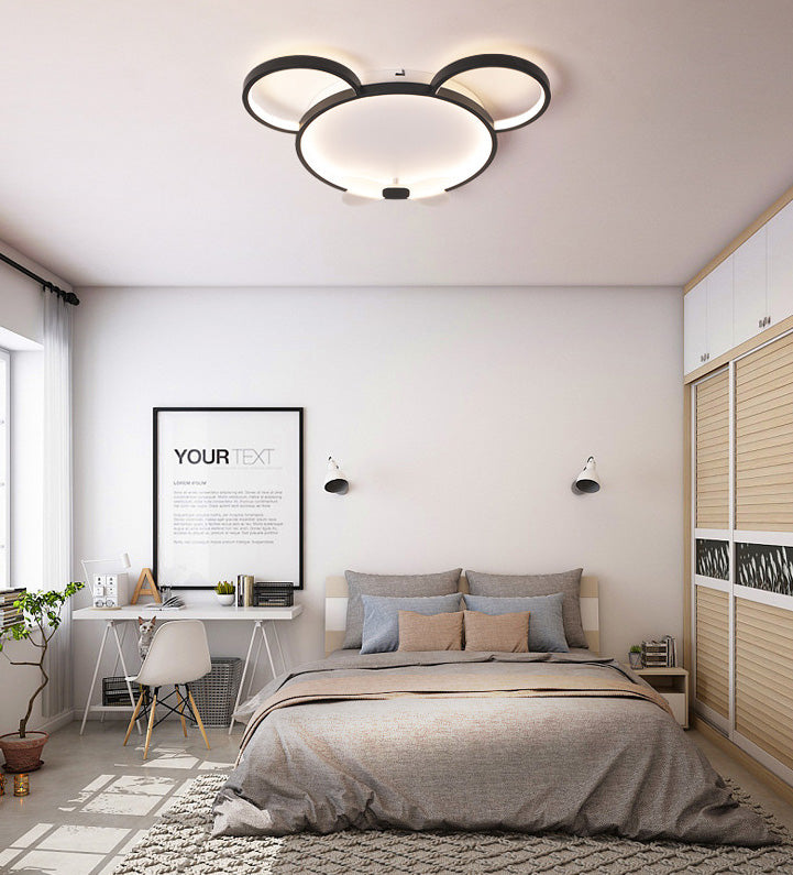 Mouse Flush Mount Ceiling Light Kids Acrylic Ceiling Flush Mount for Children Bedroom