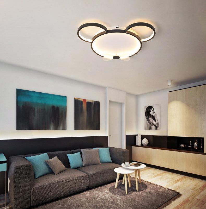 Mouse Flush Mount Ceiling Light Kids Acrylic Ceiling Flush Mount for Children Bedroom