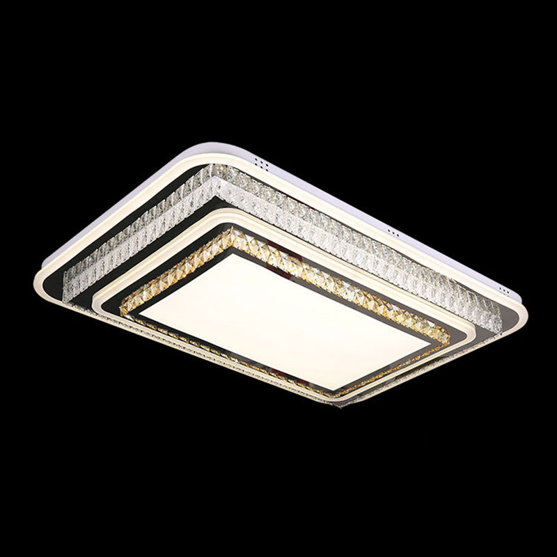 Geometric Crystal LED Ceiling Light in Modern Creative Style Stainless-Steel Ceiling Fixture for Living Room