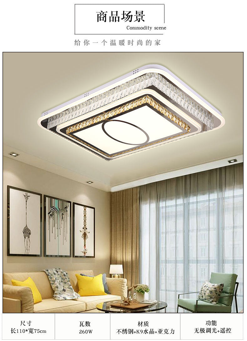 Geometric Crystal LED Ceiling Light in Modern Creative Style Stainless-Steel Ceiling Fixture for Living Room