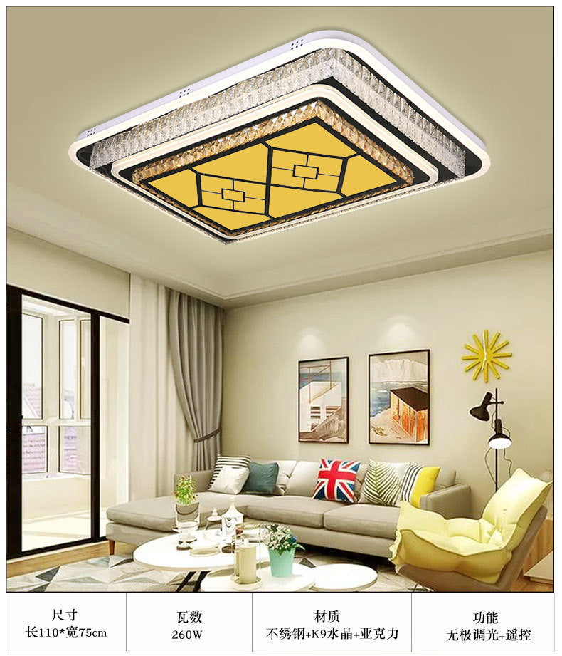 Geometric Crystal LED Ceiling Light in Modern Creative Style Stainless-Steel Ceiling Fixture for Living Room