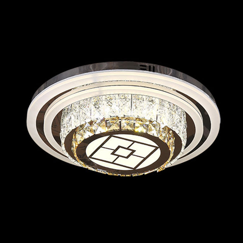 Geometric Crystal LED Ceiling Light in Modern Creative Style Stainless-Steel Ceiling Fixture for Living Room