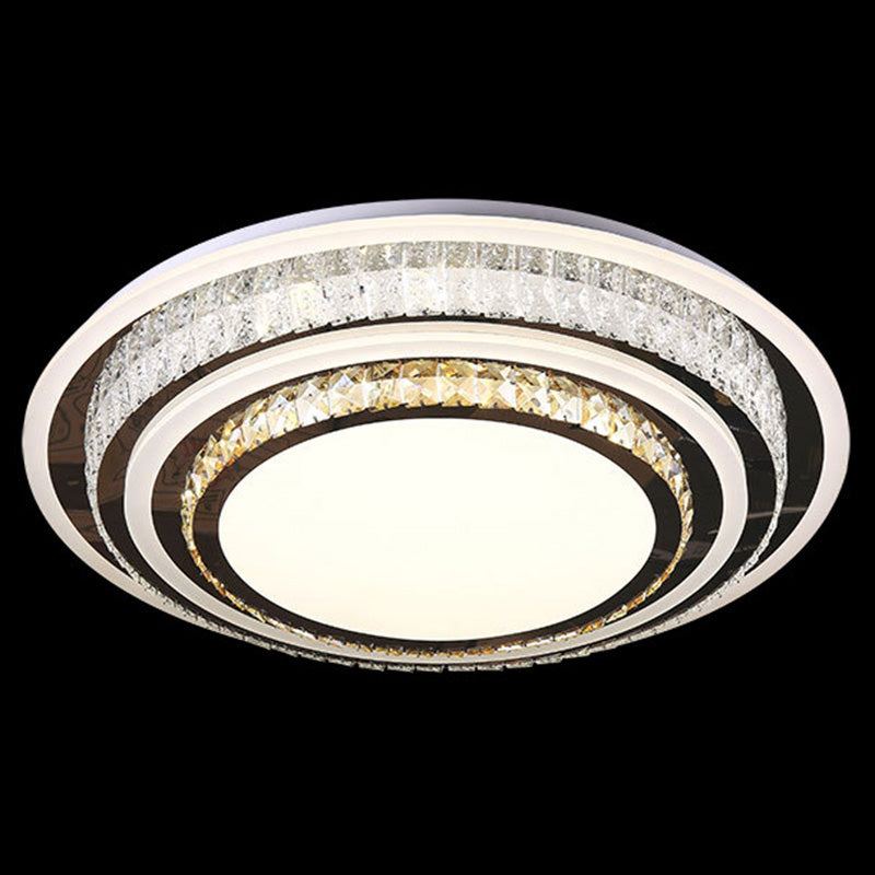 Geometric Crystal LED Ceiling Light in Modern Creative Style Stainless-Steel Ceiling Fixture for Living Room