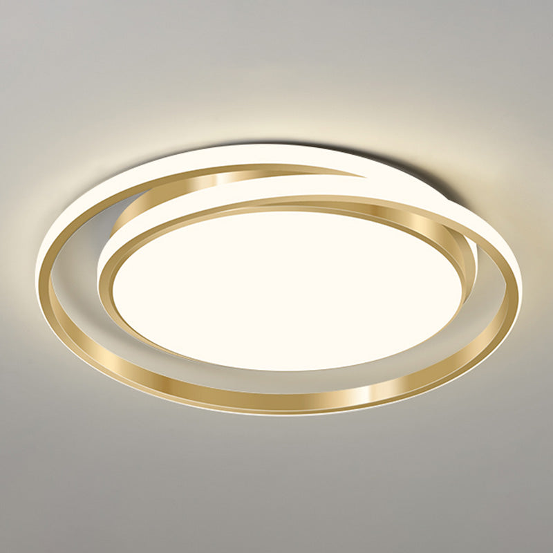 Round 1-Light LED Flush Light New Modern Acrylic Flush Mount Ceiling Light Fixtures for Bedroom