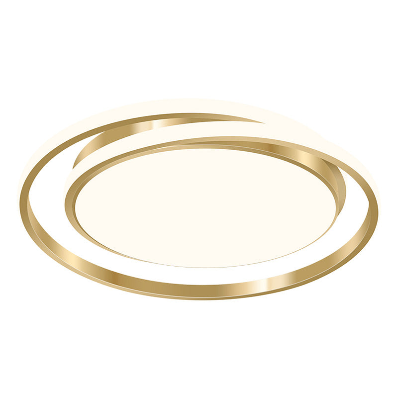 Round 1-Light LED Flush Light New Modern Acrylic Flush Mount Ceiling Light Fixtures for Bedroom