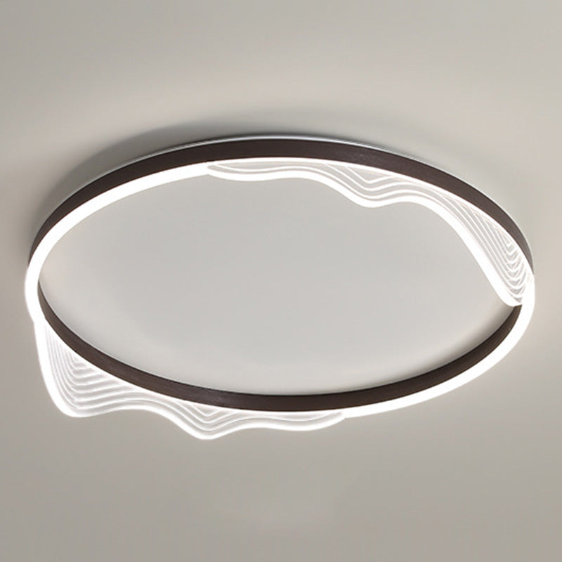 Plafonnier circulaire encastré dessin animé simplicité moderne luminaire de montage au plafond pour chambre à coucher