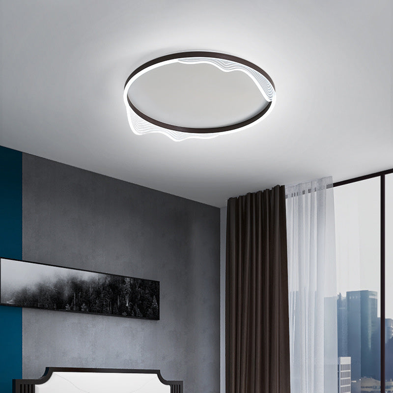 Plafonnier circulaire encastré dessin animé simplicité moderne luminaire de montage au plafond pour chambre à coucher