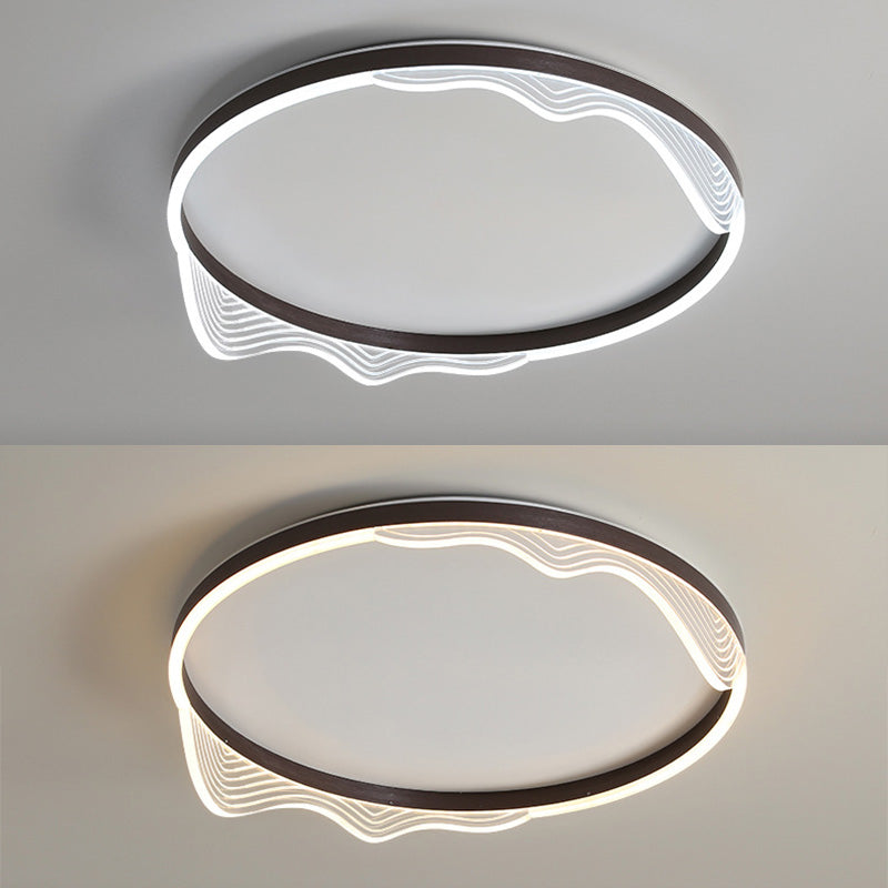 Plafonnier circulaire encastré dessin animé simplicité moderne luminaire de montage au plafond pour chambre à coucher