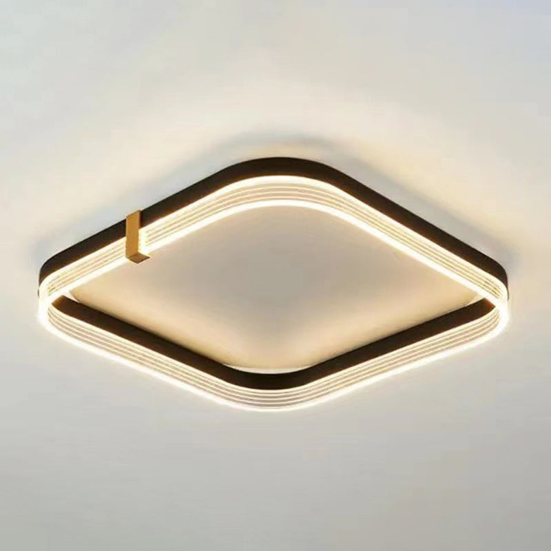 Geometric LED Flush Mount Ceiling Light Modern Simplicity Acrylic Ceiling Mount Chandelier for Bedroom
