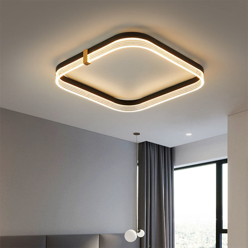 Geometric LED Flush Mount Ceiling Light Modern Simplicity Acrylic Ceiling Mount Chandelier for Bedroom