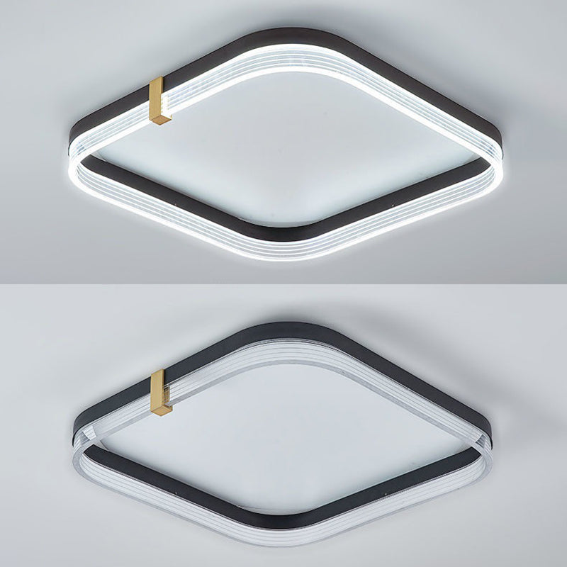 DEL géométrique Flush Mount Ceiling Light Modern Simplicity Acrylic Ceiling Mount Chandelier for Bedroom