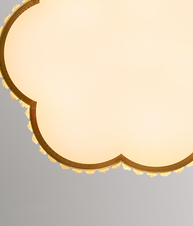 Plafonnier LED en cristal fleuri dans un style de luxe moderne en fer forgé pour chambre à coucher