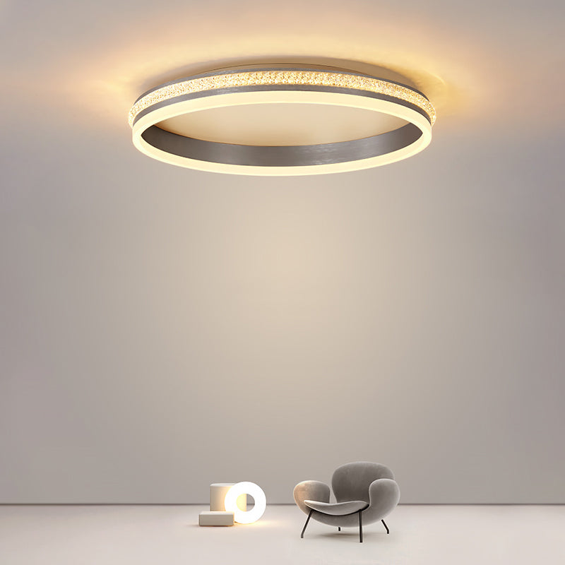 Circle Flush Light Fixtures 1 Light Acrylic Modern Simplicity Flush Mount Ceiling Light Fixture