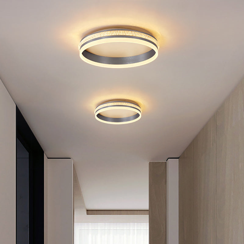 Circle Flush Light Fixtures 1 Light Acrylic Modern Simplicity Flush Mount Ceiling Light Fixture