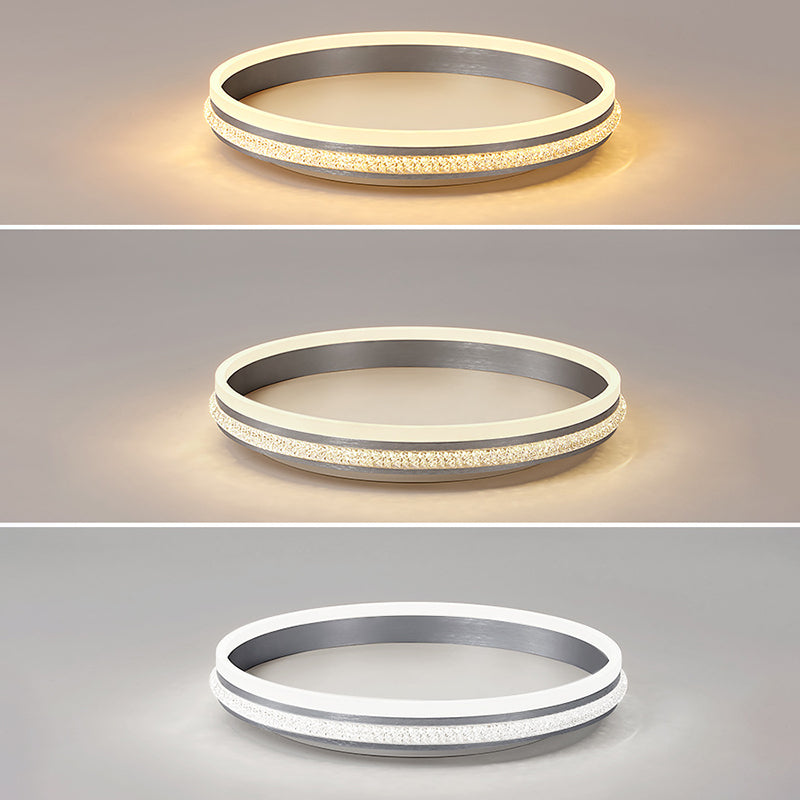 Circle Flush Light Fixtures 1 Light Acrylic Modern Simplicity Flush Mount Ceiling Light Fixture