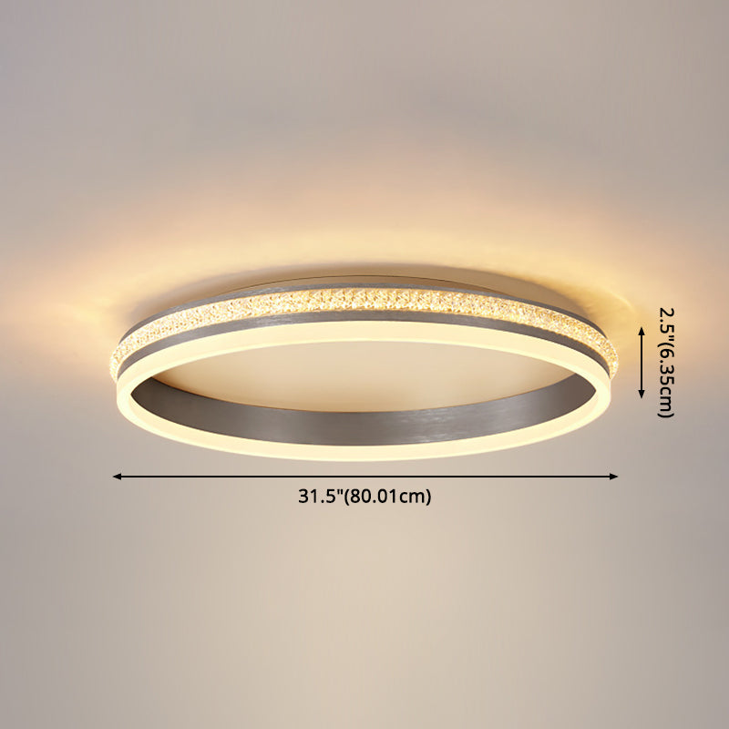 Circle Flush Light Fixtures 1 Light Acrylic Modern Simplicity Flush Mount Ceiling Light Fixture
