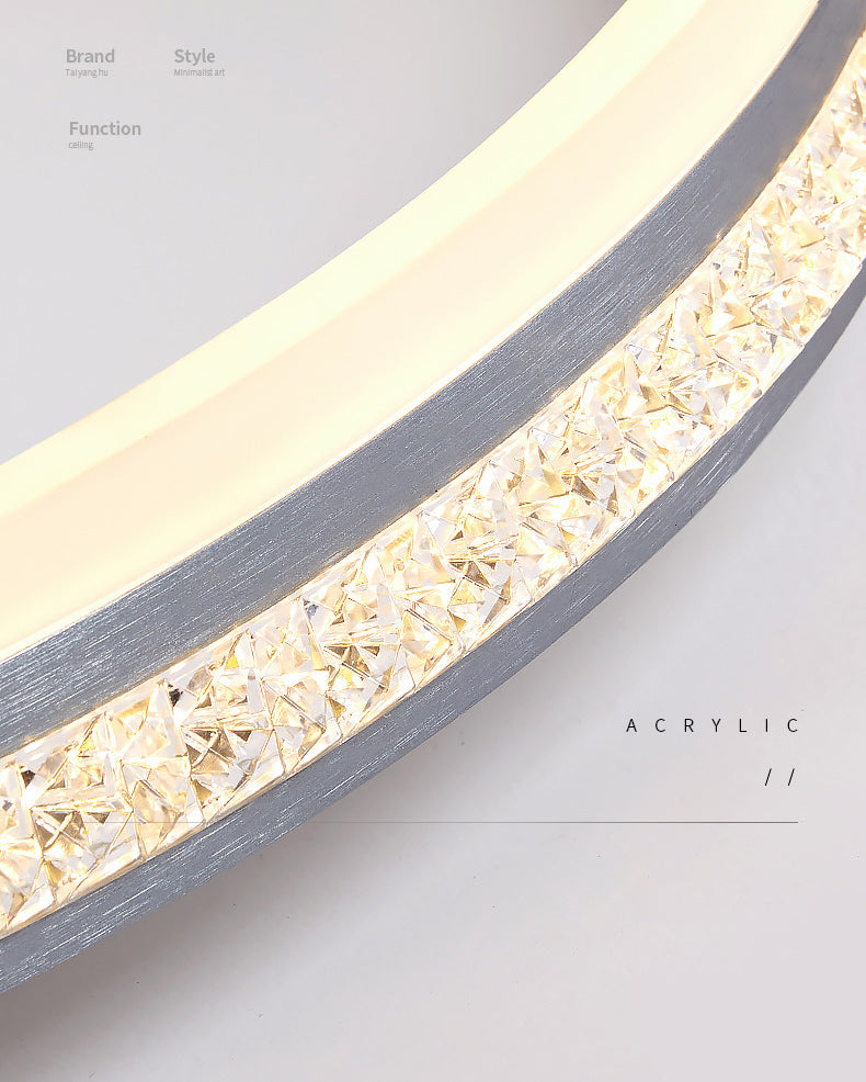 Fixation de la lumière du cercle 1 Légère Acrylique Légère Simplicité Simplicité Fixation du plafond Fixation du plafond