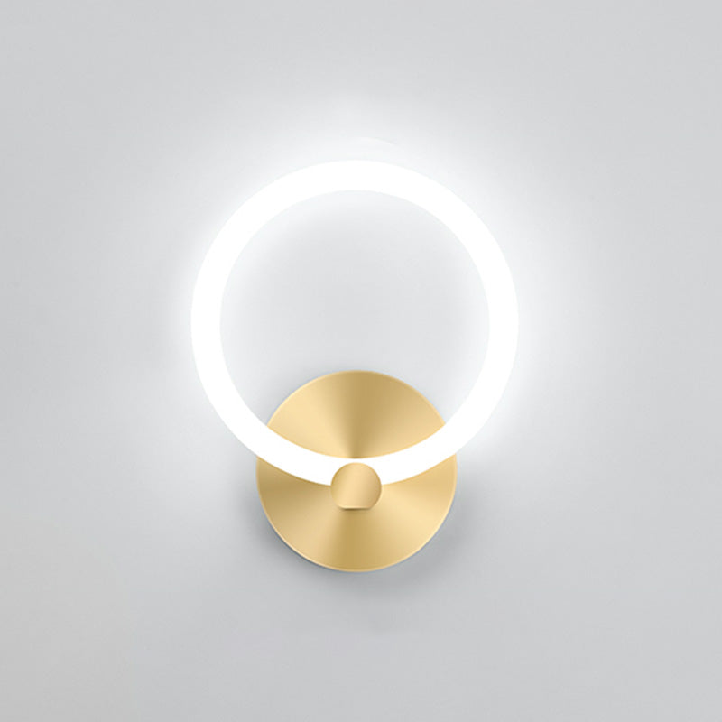 Gold Led Wall Sconce Lighting Modern Style Acrylic Ultra-thin Wall Light for Bedroom Living Room