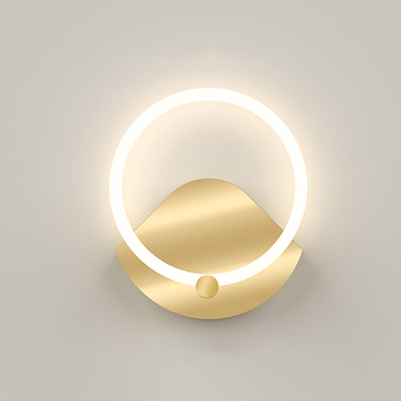 Gold Led Wall Sconce Lighting Modern Style Acrylic Ultra-thin Wall Light for Bedroom Living Room
