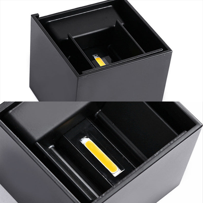 Moderner minimalistischer Stil nach oben und unten LED Wandleuchte Metal 2 Lichter Wandleuchten für Außenwand